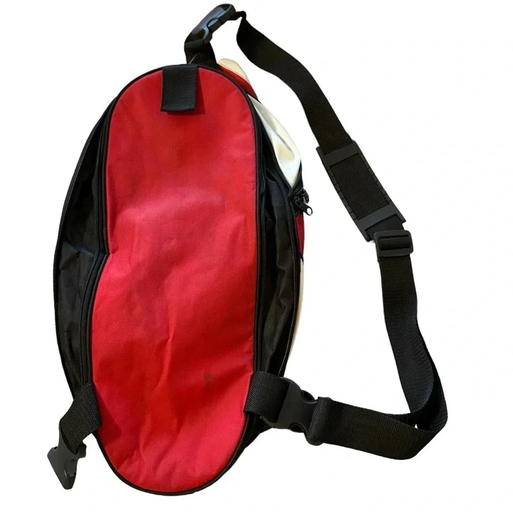 Large Shoe Crossbody backpack red, white and black